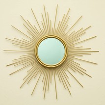 Sunburst Mirror By Maikailun, 24&quot; Boho Mirror, Gold Sun Decorative Mirrors For - £46.55 GBP