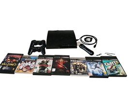 Sony PlayStation 3 Slim PS3 Black Console CECH-3001A Bundle 2 Controller... - $1,986.59 MXN