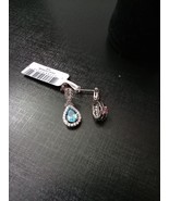 BLUE TOPAZ STUD EARRINGS (NEW w/ TAGS) - $172.42 CAD