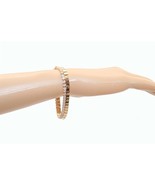 Women Bracelet Unbranded Gold Tone and Faux Rhinestone Embossed Bracelet - $9.40