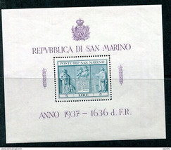 San Marino 1937 Souvenir Sheets Mi Block 1 MNH 13312 - £11.77 GBP