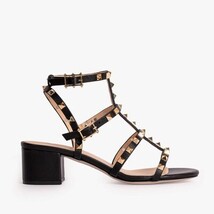 The Nejapa Black Multi Strap Leather Women Sandal image 8