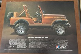 Jeep CJ Laredo American Motors Orange LEGENDARY JEEP 1980 Print Ad - $14.03