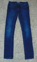 Womens Jeans Aeropostale Bayla Juniors Girls Skinny Straight Dark Blue Denim-1/2 - £9.48 GBP