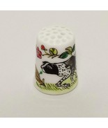 Cat or Dog Waling in the Grass Thimble Ceramic Sewing Vintage 1&quot; - £11.34 GBP