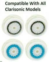 2 Sensitive 2 Deep Pore Facial Brush Head Replacements Mia Aria All Clarisonic - £12.77 GBP