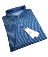 Southern Tide Men&#39;s S/S Polo Shirt Striped Atlantic Blue Size XXL - $75.00