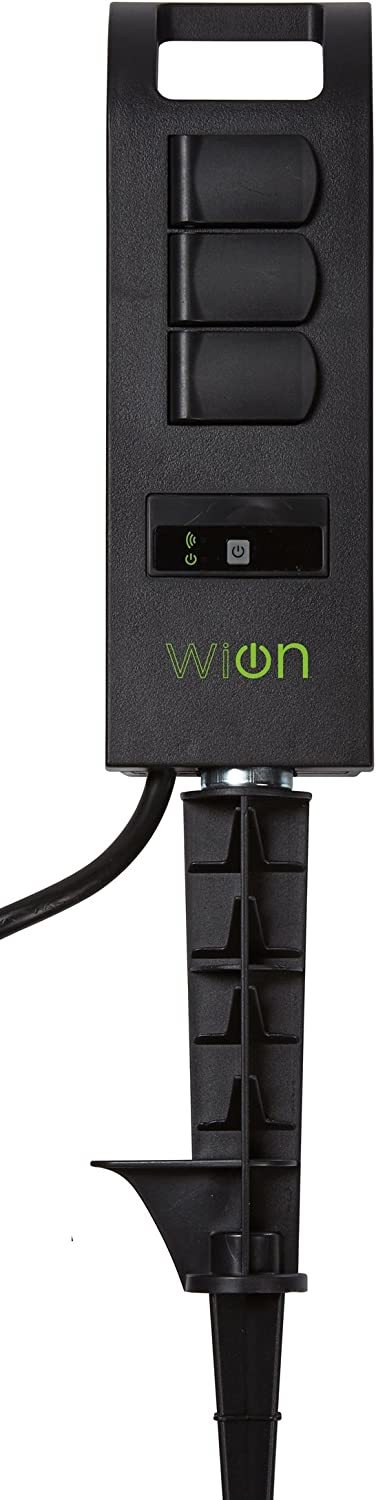 Wion 50053 Outdoor Wi-Fi Plug-In Yard Stake; Up To 12 Devices; 3 Grounded - $31.95