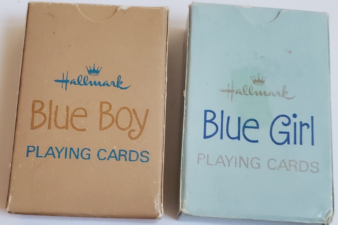 1960's Hallmark Blue Boy Blue Girl Playing Cards - $8.95