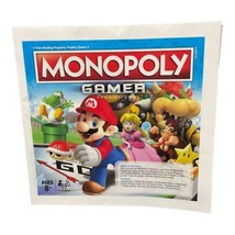 Game Parts Pieces Monopoly Gamer Nintendo 2017 Hasbro Instructions/Rules - $2.96