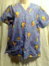 Looney Tunes Womens Sz S Scrub Shirt Tweety Nurses Are Oh So Tweet Medical - £10.67 GBP