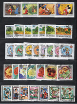 ZAYIX Mongolia Collection of Used Sets &amp; Singles Disney Sports Flowers 101623S76 - £7.81 GBP