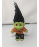 Russ Frankenstein Troll Doll Halloween 18503 Vintage 5” Green Scar Black... - $288.86 MXN