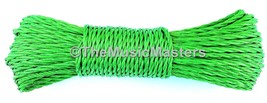 Green 100ft Twisted Poly UTILITY ROPE Line Cargo Tie Down Tent Cord Twin... - £7.05 GBP