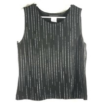 Connected Apparel Womens Size M Tank Black Sparkle - £20.43 GBP