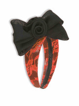 Forum Novelties Women&#39;s Adult 80&#39;s Neon Lace Headband Costume Accessory, Orange, - £28.34 GBP