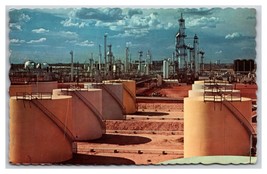 Shell Oil Company Tank Batteries Odessa Texas TX Chrome Postcard O22 - £2.98 GBP