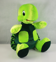 Turtle Plush Classic Toy Stuffed Spotted Florescent Green Plastic Eyes 1... - $19.46