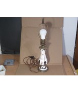 Antique Bronze And Porcelain Table Lamp No Shade - $74.25
