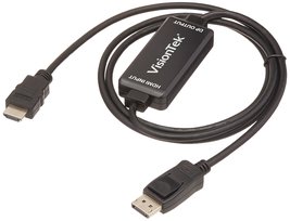 VisionTek HDMI to DisplayPort 1.5M Active Cable (M/M) - 900822 - £41.81 GBP