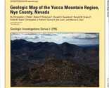 USGS Geologic Map: Yucca Mountain Region, Nevada - $16.89