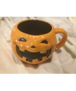 Target Home orange Halloween Pumpkin Shaped JACK-O-LANTERN Mug 2008 - £8.47 GBP