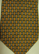 NEW Brooks Brothers Gold With Purple and Green Chain Links Silk Tie USA - £26.73 GBP