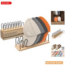 Modern Hat Racks for 14 Caps - Eco-Friendly Wood &amp; Metal, No Assembly Re... - $43.51