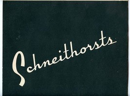 Schneithorsts Dinner Menu St Louis Missouri 1960&#39;s - £69.25 GBP