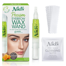 Nad&#39;S Eyebrow Shaper Wax Kit Eyebrow Facial Hair Removal Delicate Areas Cotton S - £10.42 GBP