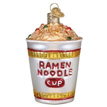 Old World Christmas Ramen Noodle Cup Glass Ornament for Holiday Tree - $19.98
