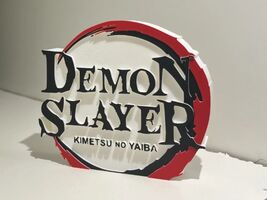 Demon Slayer Kimetsu no Yaiba 3D Logo Sign Wall Art Decor Anime Collectible - $15.67