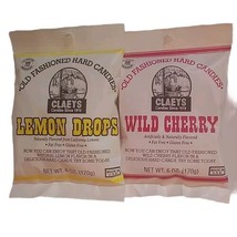 Claeys Lemon Drops /Wild Cherry Old Fashion Hard Candy 2 bags - $13.75