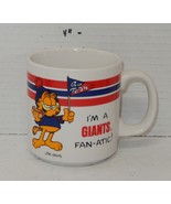 Vintage 1978 Enesco Garfield NFL New York NY Giants Mug Coffee Cup Ceramic - $33.66 CAD