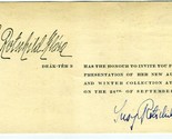1945 Rotschild Klara Fashion Collection Invitation Budapest Hungary signed - $64.28