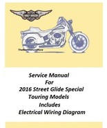 2016 Harley Davidson Street Glide Special Touring Models Service Manual - $28.95