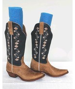 Women&#39;s Rodeo Drive Size 8.5  Flowered Embroidered Cowgirl Boots Western... - $79.32 CAD