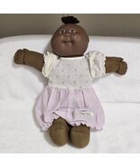VTG Coleco Cabbage Patch African American Baby Doll in White Purple Romp... - $855.20 MXN