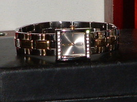 Pre-Owned Women’s Timex Gold &amp; Silver Tone Rhinestone Dress Analog Watch - £9.54 GBP