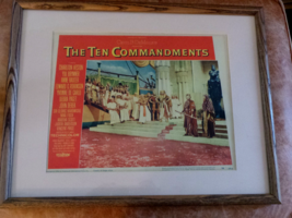 original The Ten Commandments Framed/Matted Lobby Card #56/392 Heston; Brynner N - £70.36 GBP