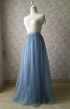 DUSTY BLUE Tulle Skirt Custom Plus Size Dusty Blue Bridesmaid Tulle Skirt image 2