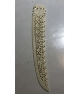 Vtg Carved Elephant Letter Opener White Color Celluloid or Bakelite Plastic - £4.40 GBP