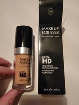 Make Up For Ever Ultra HD Foundation Made In France Paris W/box Professi... - $68.59