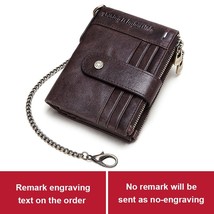RFID Men Wallets Slim Leather Bifold Hasp Vintage Short  Male Purse Coin Pouch M - £82.47 GBP