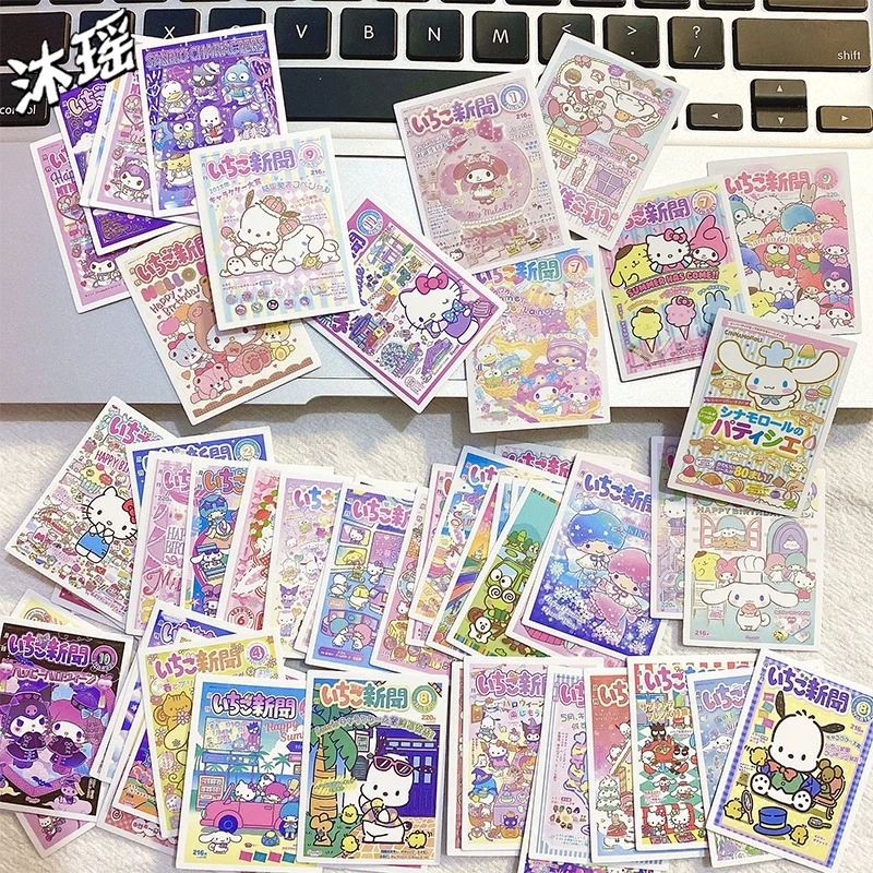 60Pcs Cartoon Sanrio Poster Stickers Kuromi Hello Kitty Cinnamoroll Kids Girls - £7.76 GBP
