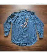 Vtg Bugs Bunny Embroidered Denim Button Down Shirt Size M Looney Tunes T... - €15,47 EUR