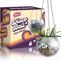 Disco Planters For Indoor Plants, Disco Ball Plant Hangers, Unique Plant Pots, - £31.22 GBP