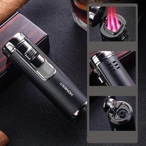 Cylindrical Metal Inflatable Four-straight Cigar Lighter - $19.99