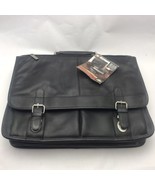 Bill Blass Black Faux Leather Briefcase Detachable Strap - $73.59