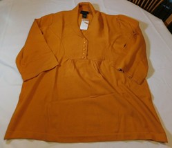 Lane Bryant Women&#39;s Ladies 3/4 Sleeve Pullover Sweater 14/16W Orange NWT - $25.73